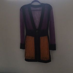 Purple and Orange and black dress new never worn